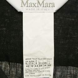 Max Mara Black Linen Long Sleeve Tunic Shirt L