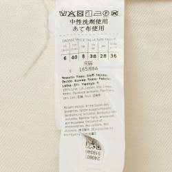 Pre Owned Max Mara Cream Linen Wide Leg Trousers S