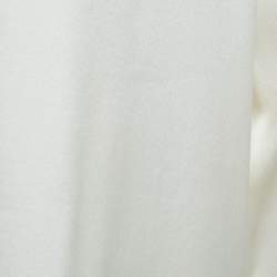 Max Mara Leisure Cream Satin Silk Long Sleeve Blouse XL