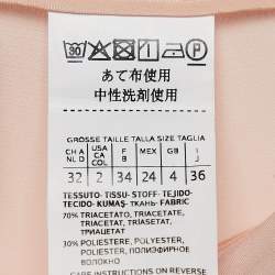 Max Mara Light Pink Crepe Straight Fit Trousers XS