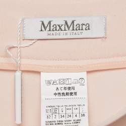 Max Mara Light Pink Crepe Straight Fit Trousers XS