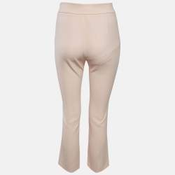 Max Mara Light Pink Crepe Straight Fit Trousers XS