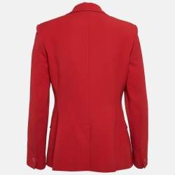 Max Mara Studio Red Virgin Wool Single Breasted Blazer M