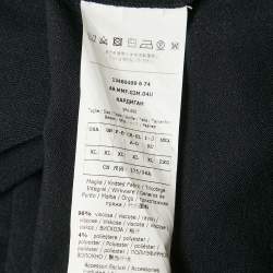 Max Mara Navy Blue Stretch Knit Long Open Front Cardigan XL