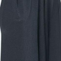 Max Mara Navy Blue Stretch Knit Long Open Front Cardigan XL