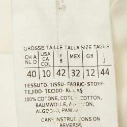 Pre Owned Max Mara White Cotton Lace-Up Shirt Dress S