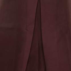 Max Mara Burgundy Silk Blend Midi Skirt M
