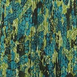 Max Mara Green/Multicolor Printed Crepe Pleated Midi Dress M