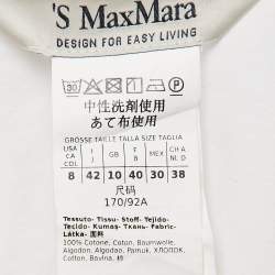 Max Mara White Cotton Long Sleeve Shirt M