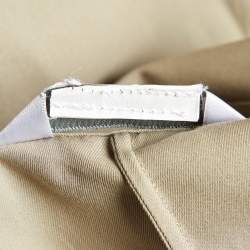 Max Mara Grey Gabardine Double Breasted Pea Coat L