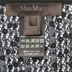 Max Mara Black Sequin Knit Cardigan S