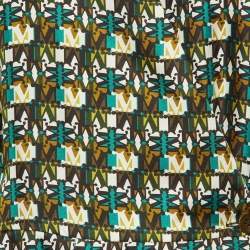 Max Mara Multicolor Printed Silk Corone Wrap Dress L