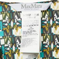 Max Mara Multicolor Printed Silk Corone Wrap Dress L