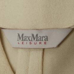Max Mara Cream Textured Cotton Blend Jacket M