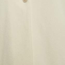 Max Mara Cream Textured Cotton Blend Jacket M