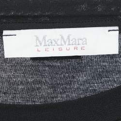 Max Mara Leisure Jersey and Silk Black Tunic Top S