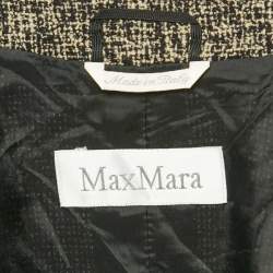 Max Mara Grey Tweed Single Breasted Blazer L