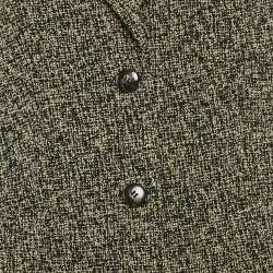 Max Mara Grey Tweed Single Breasted Blazer L