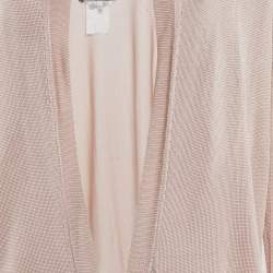 Pre Owned Max Mara Pink Knit Open Front Cardigan XL