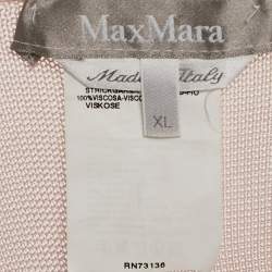 Pre Owned Max Mara Pink Knit Open Front Cardigan XL