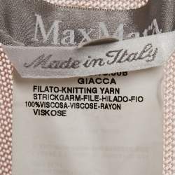 Pre Owned Max Mara Pink Knit Open Front Cardigan XL