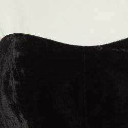 Max Mara White/Black Jersey and Velvet Corset Dress Set