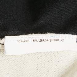 Pre Owned Max Mara Black/White Knit Round Neck Cropped Top M