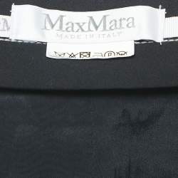 Max Mara Navy Blue Wool Pleated Skirt M