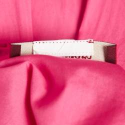 Pre Owned Max Mara Pink Cotton Pleated Midi Shirt Dress L