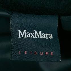 Max Mara Leisure Navy Blue Wool Blend Sleeveless Down Jacket M