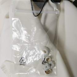 Pre Owned Max Mara White Satin and Silk Fringed Long Sleeve Maxi Dress M