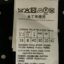 Max Mara Black Dotted Ramie Single Breasted Blazer M