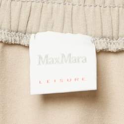 Pre Owned Max Mara Leisure Grey Jersey Midi Skirt S