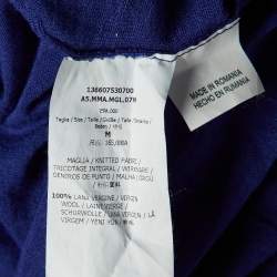 Pre Owned Max Mara Navy Blue Wool Sweater Dress M