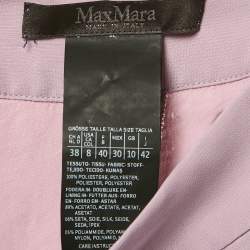 Max Mara Purple Chiffon Plisse Flared Trousers M
