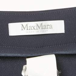 Max Mara Navy Blue Crepe Trousers M