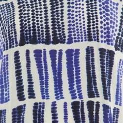 Max Mara Navy Blue & White Printed Silk Tunic S