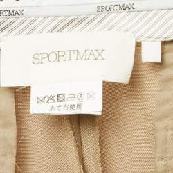 Max Mara Beige Wool Loose Fit Trousers XL