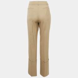 Max Mara Beige Wool Loose Fit Trousers XL