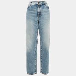 Max Mara Blue Denim Straight Leg Jeans XL Waist 34"