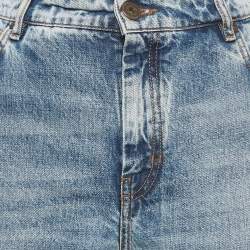 Max Mara Blue Denim Straight Leg Jeans XL Waist 34"