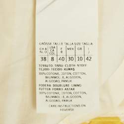 Max Mara Yellow Printed Cotton Short Dress M