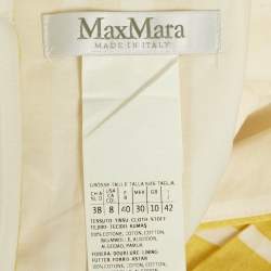 Max Mara Yellow Printed Cotton Short Dress M