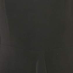 Max Mara Black Wool Ruffled Midi Dress XS