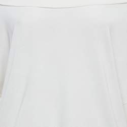 Pre Owned Max Mara White Knit Waist Tie Detail Oversized Sweater M