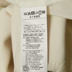 Max Mara Cream Wool Double Breasted Short Coat L