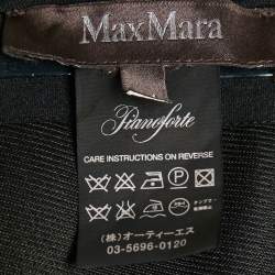 Pre Owned Max Mara Black Jersey Strapless Maxi Dress M