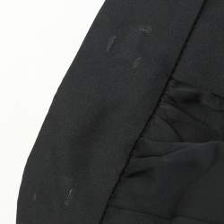 Pre Owned Max Mara Black Cotton Blend Pleated Midi Skirt S