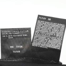 Pre Owned Max Mara Black Cotton Blend Pleated Midi Skirt S