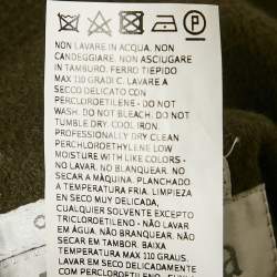 Pre Owned Max Mara Olive Green Cashmere Reversible Short Coat S